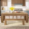 78.7" Dining Table, Rectangle Kitchen Dinner Table For 6