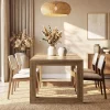 78.7" Dining Table, Rectangular Kitchen Table with Sturdy Base for 6-8 People