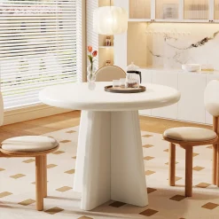 31.5" Dining Table, Round Kitchen Dinner Table