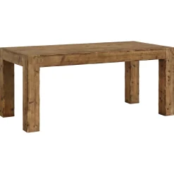 63" Dining Table, Solid Wood Dinner Kitchen Table For 4 To 6