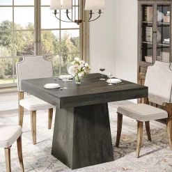 31.5" Dining Table, Square Farmhouse Kitchen Table Dinner Table for 4