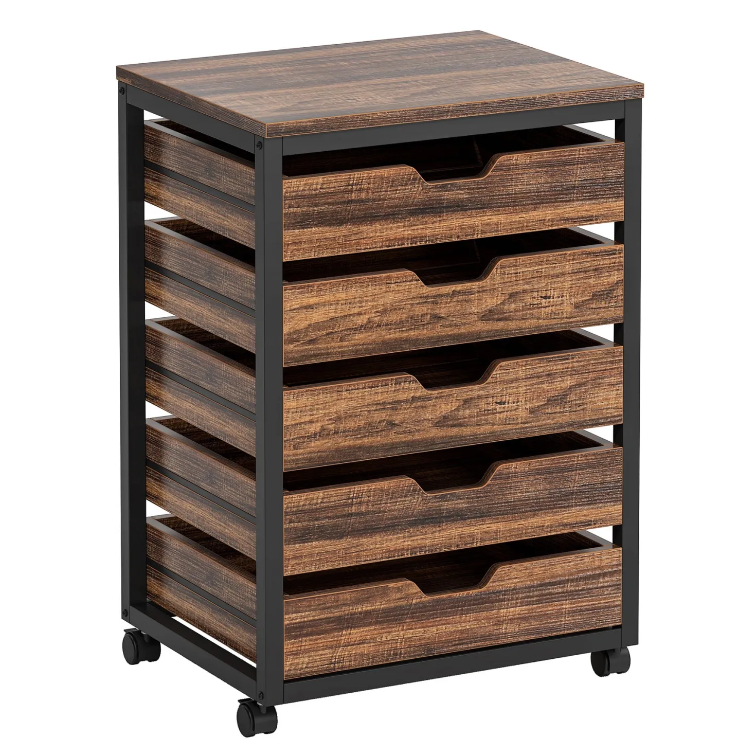 5/7 Drawer File Cabinet, Mobile Drawer Chest Storage Dresser Cabinet