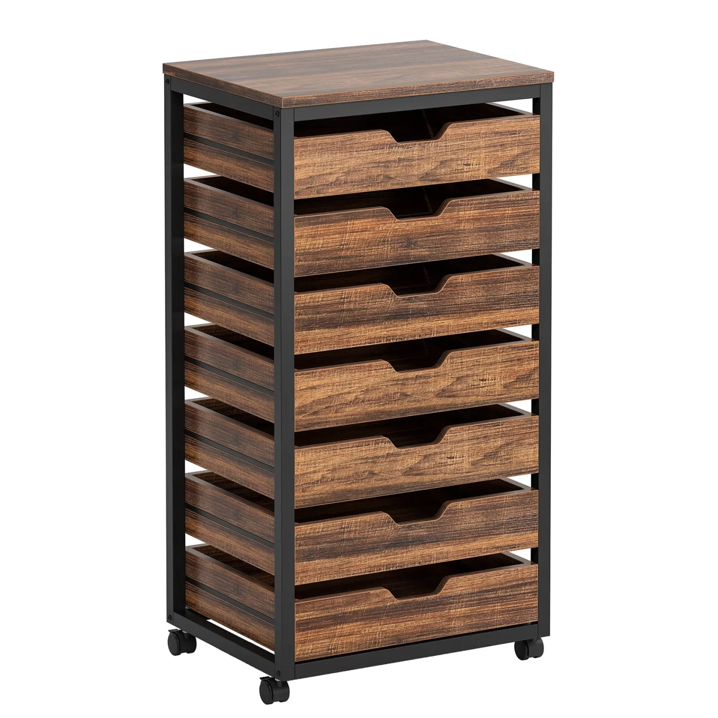 5/7 Drawer File Cabinet, Mobile Drawer Chest Storage Dresser Cabinet