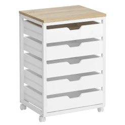 5/7 Drawer File Cabinet, Mobile Drawer Chest Storage Dresser Cabinet