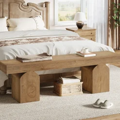 59" End of Bed Bench, Modern Bedroom Bench Window Bench