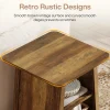 21.6" End Table, 3-Tier Sofa Side Table With Storage