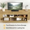 63" Entertainment Center for TVs up to 75", Media Console with Storage Shelf for Living Room
