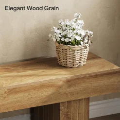 55" Entryway Bench, Farmhouse End of Bed Bench Long Dining Bench