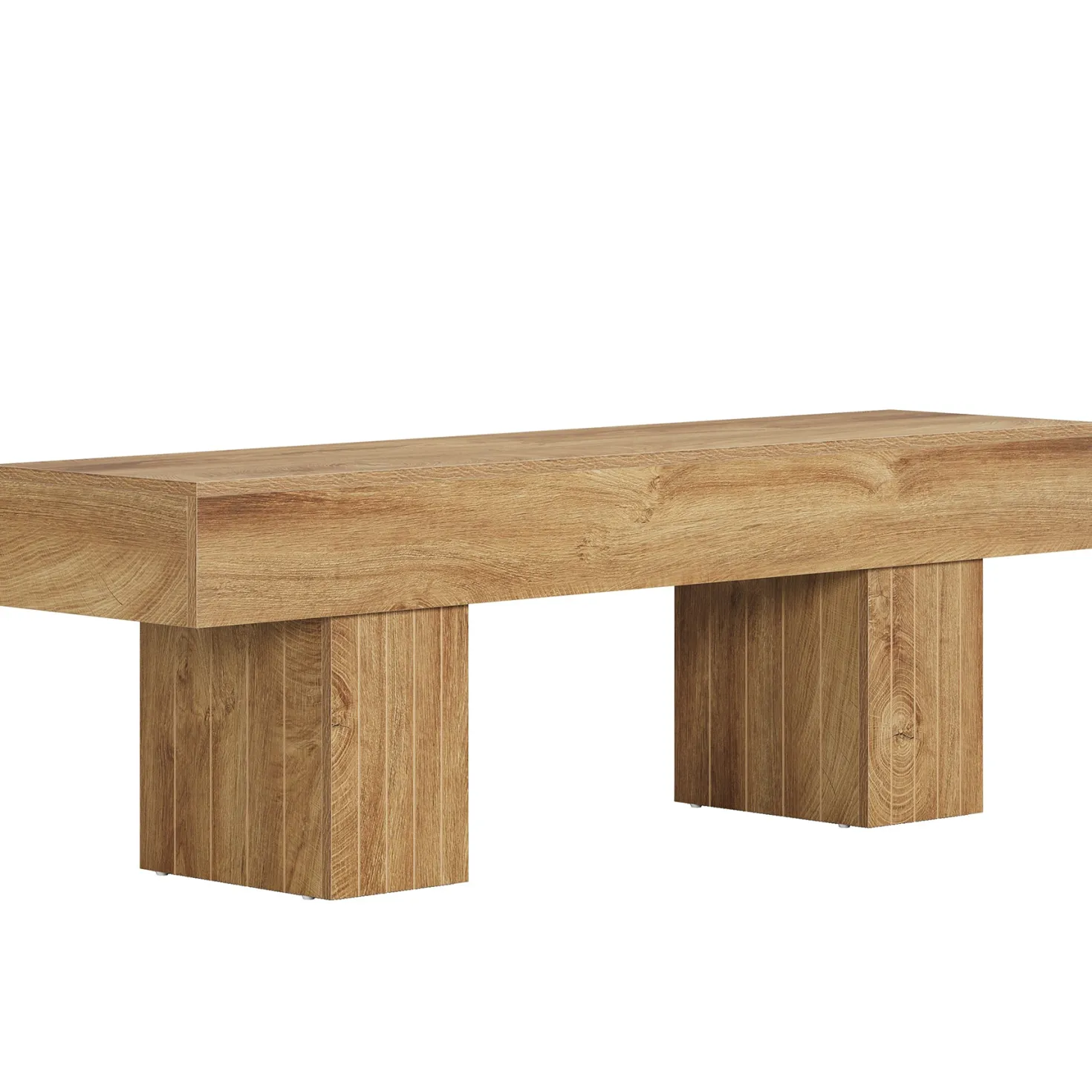 55" Entryway Bench, Farmhouse End of Bed Bench Long Dining Bench