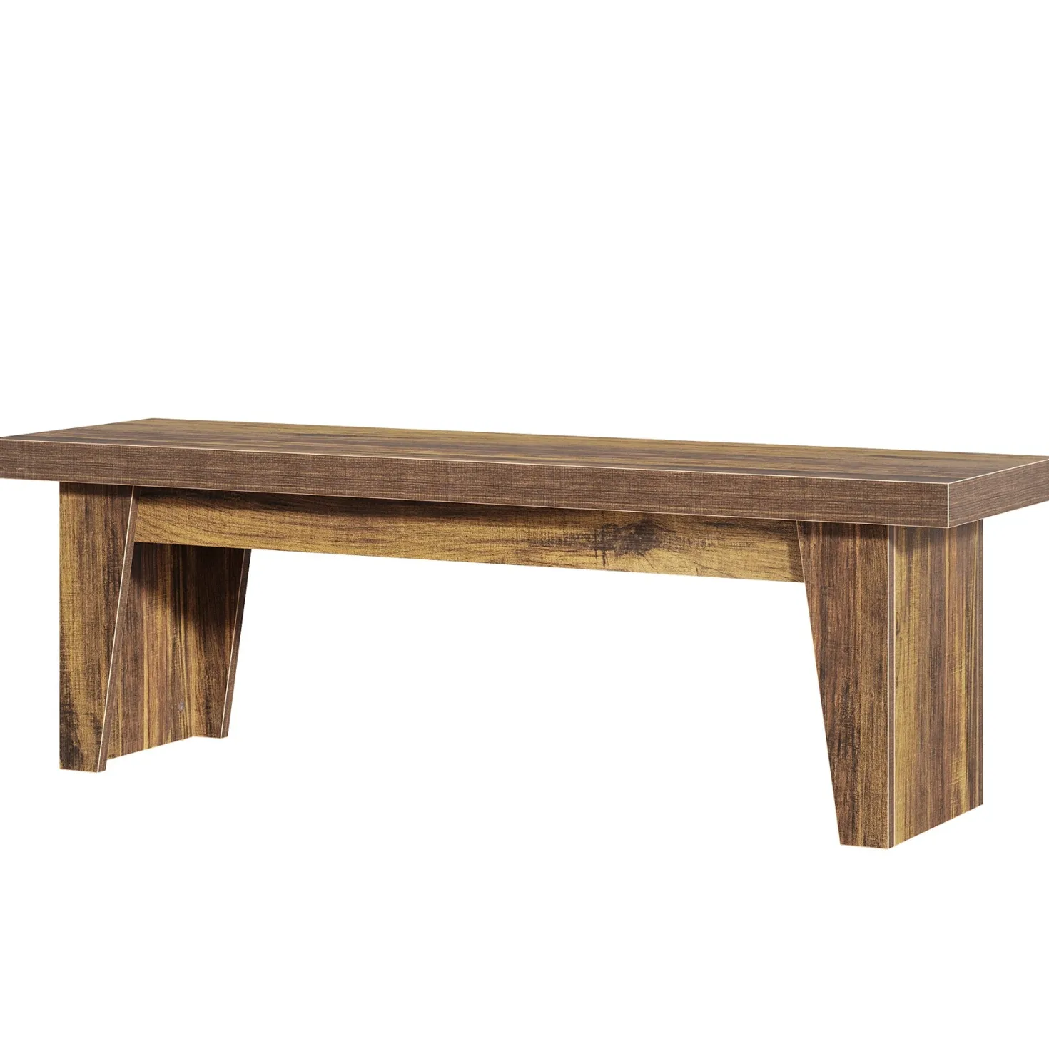 55" Entryway Bench, Farmhouse Shoe Bench Indoor End of Bed Stool