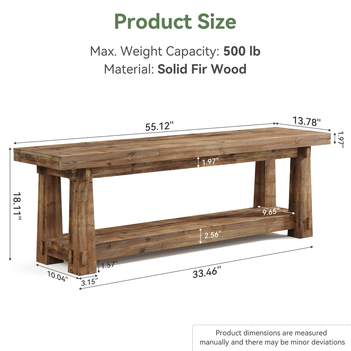 55" Entryway Bench, Foyer Bench with Shoe Storage for Hallway