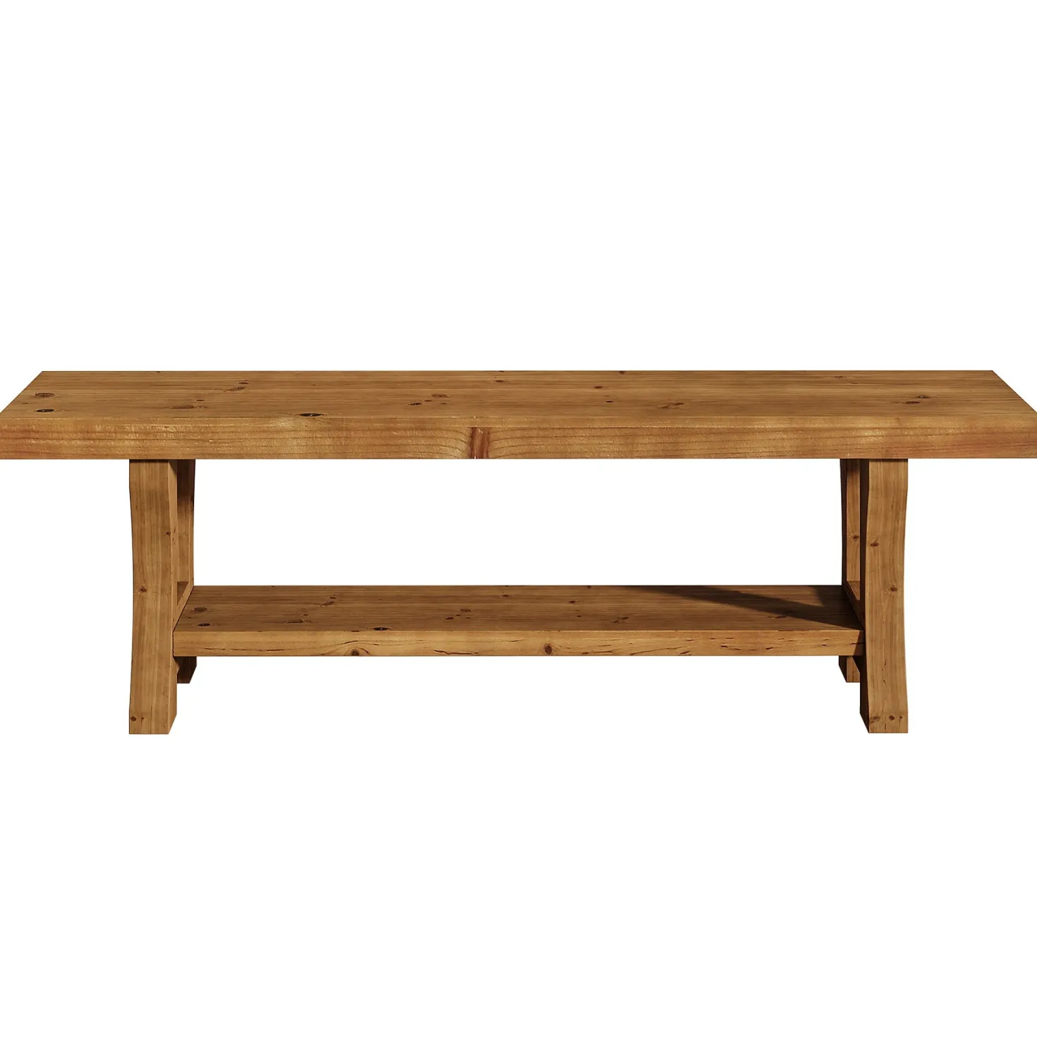 55" Entryway Bench, Solid Wood End of Bed Bench Dining Seat