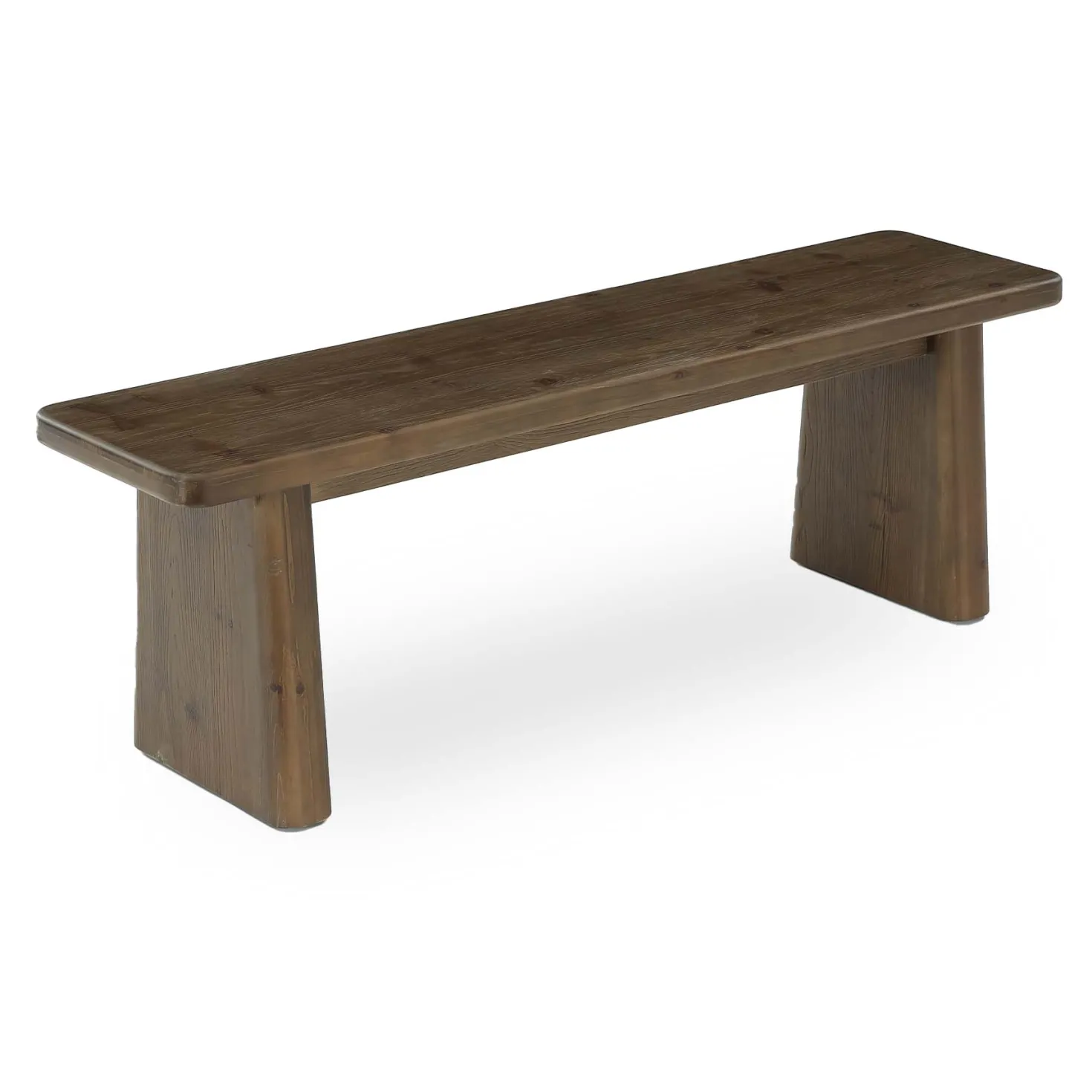 55" Entryway Bench, Solid Wood End of Bed Bench Dining Bench