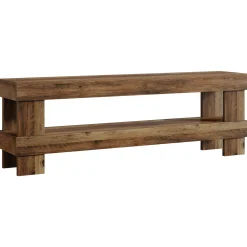 59" Entryway Bench, 2-Tier Shoe Bench Seat End of Bed Storage Benches