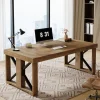 70.8" Executive Computer Desk, Home Office Desk with Strong Double Pedestal