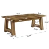 62.6" Executive Desk, Large Office Computer Desk with Thickened Frame