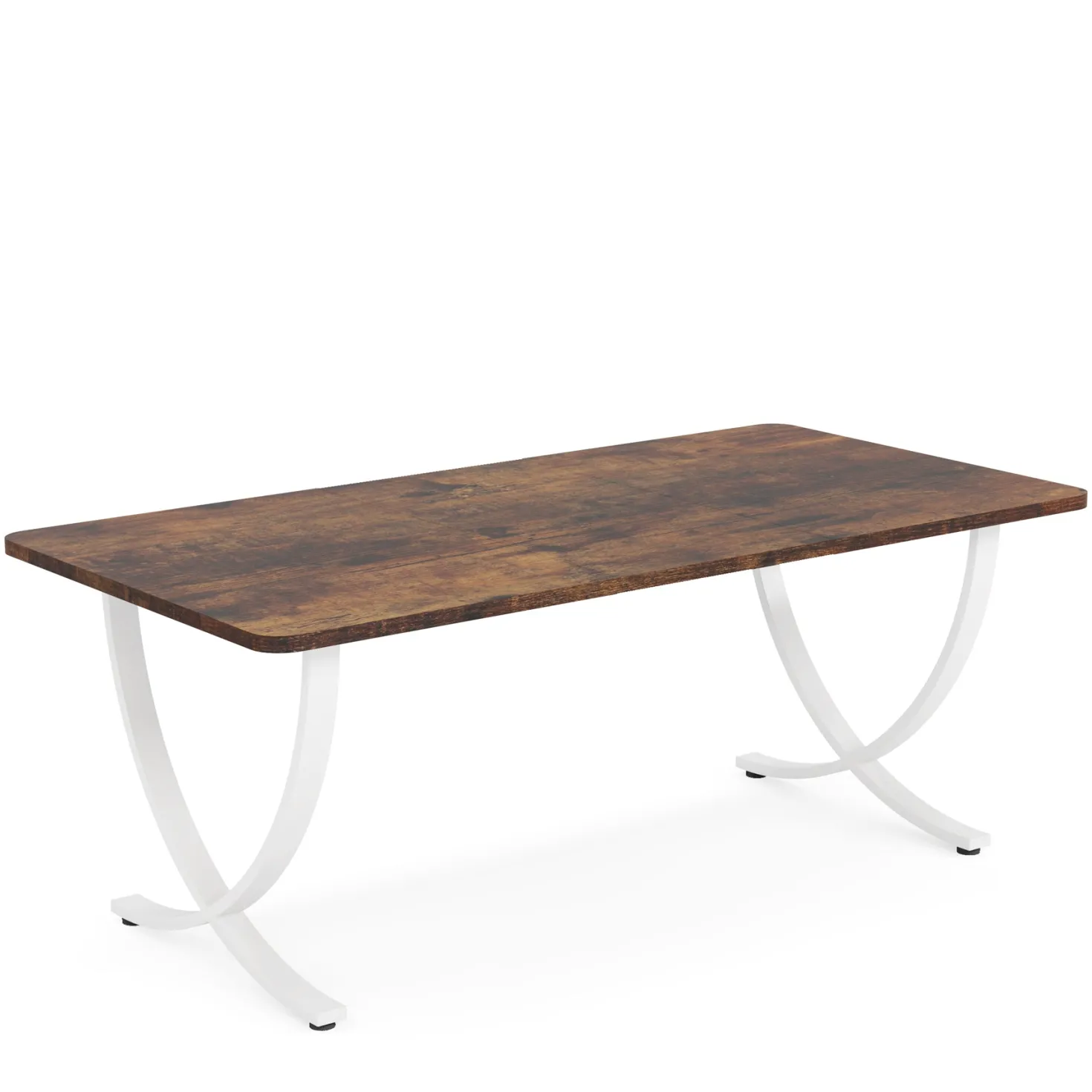 63" Executive Desk, Faux Marble Computer Desk Meeting Table