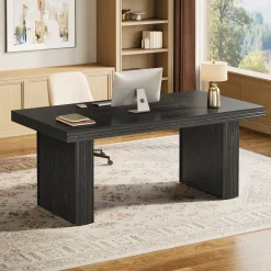 63" Executive Desk, Large Computer Desk with Heavy-Duty Legs