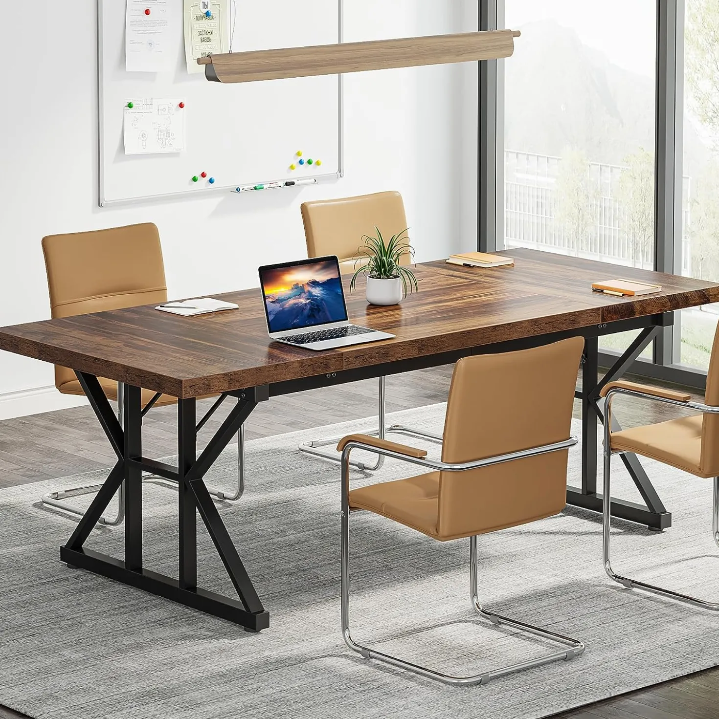 70.8" Executive Desk, Large Computer Office Desk Workstation