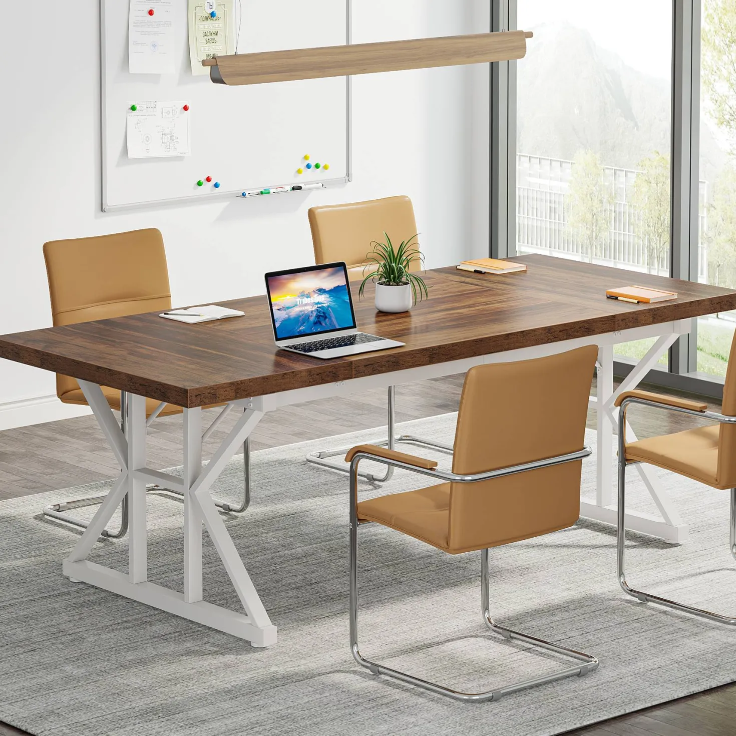 70.8" Executive Desk, Large Computer Office Desk Workstation