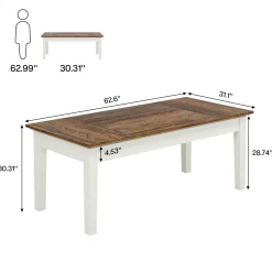 62" Executive Desk, Large Modern Computer Desk Office Writing Table