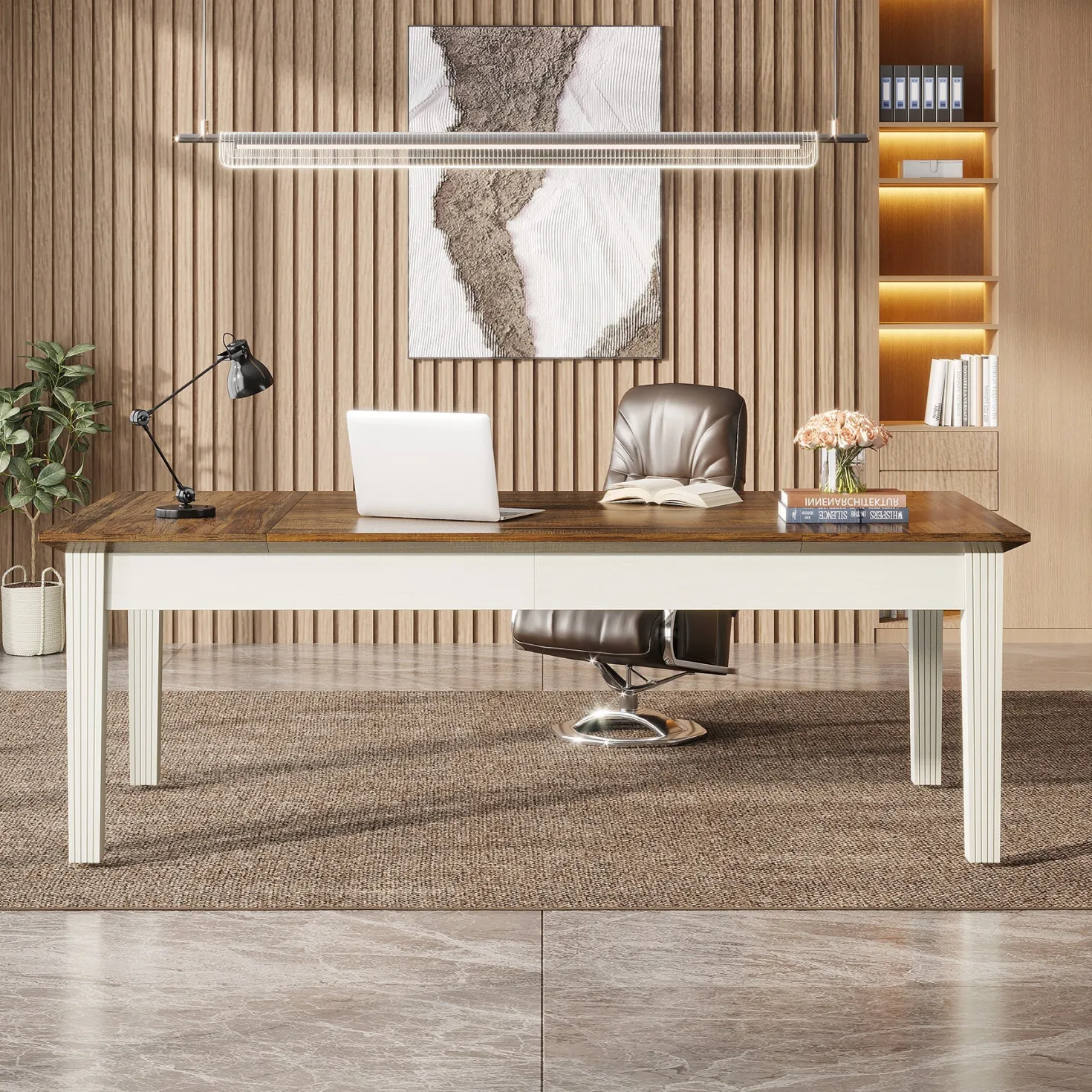 62" Executive Desk, Large Modern Computer Desk Office Writing Table