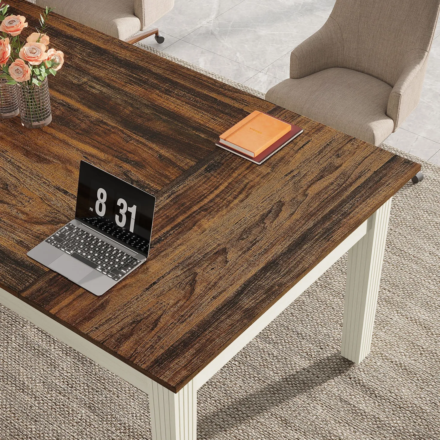 62" Executive Desk, Large Modern Computer Desk Office Writing Table