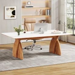 63" Executive Desk, Modern Computer Desk with Heavy Duty Legs