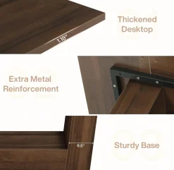 63" Executive Desk, Modern Computer Desk with Robust Base