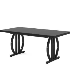 63" Executive Desk, Modern Computer Desk with Metal Geometric Base