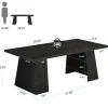 63" Executive Desk, Modern Computer Desk with Storage Shelves