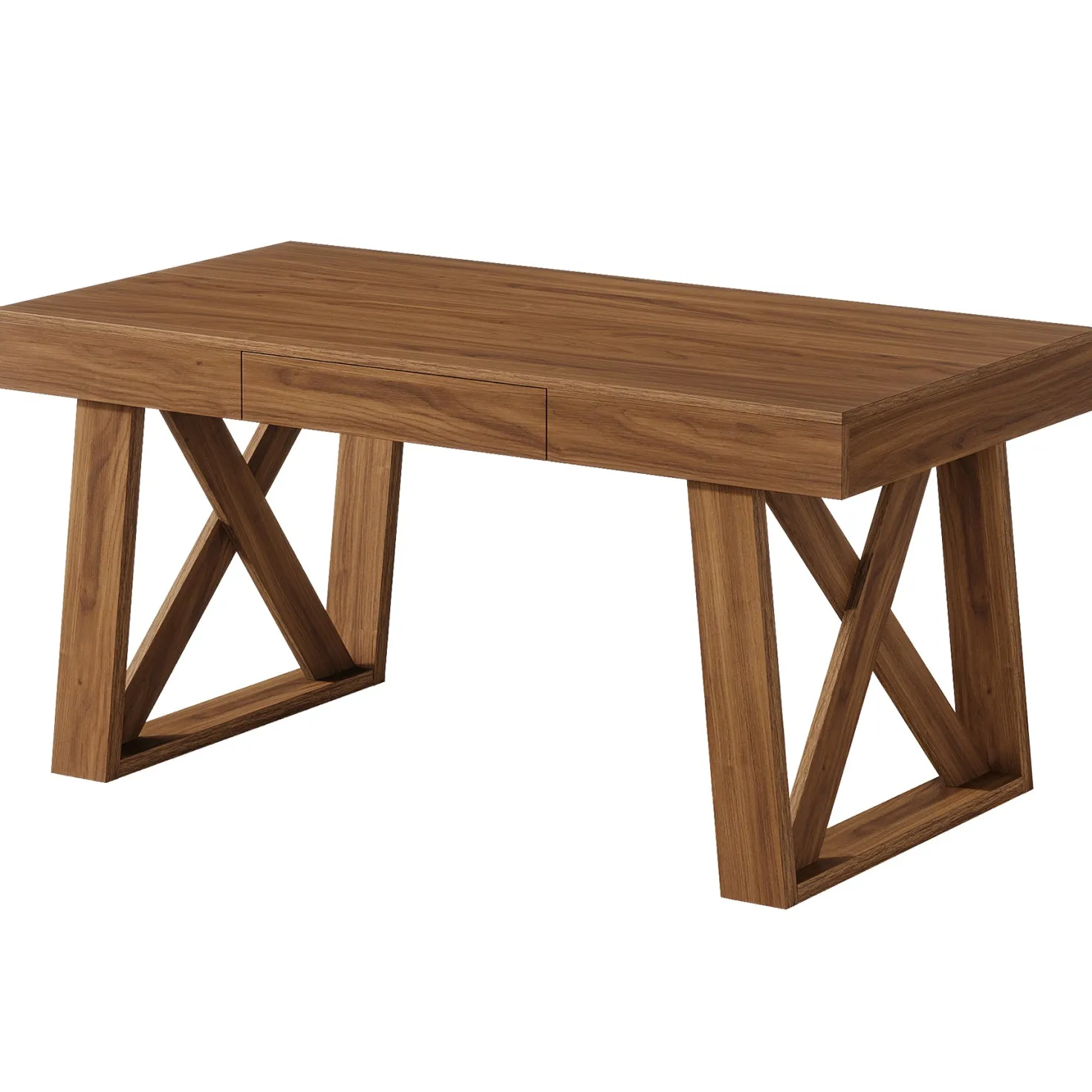 55" Executive Desk, Modern Computer Office Desk with Drawer
