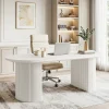 63" Executive Desk, Modern Computer Desk with Sturdy Base for Home Office
