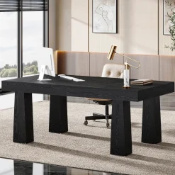 63" Executive Desk, Modern Home Office Desk Computer Desk