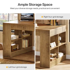 70.8" Executive Desk, Modern Office Computer Desk with Storage Shelves