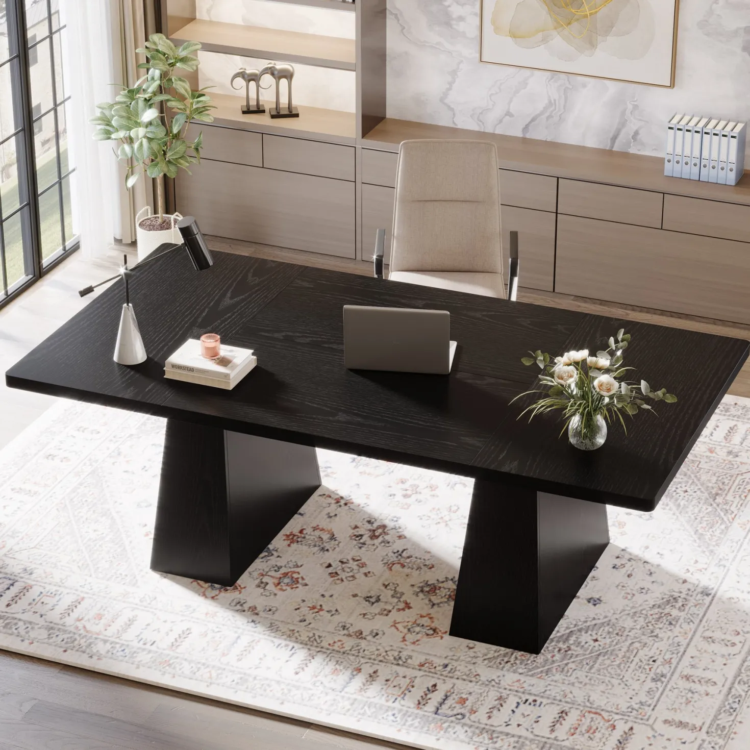 63" Executive Desk, Modern Office Computer Desk Workstations