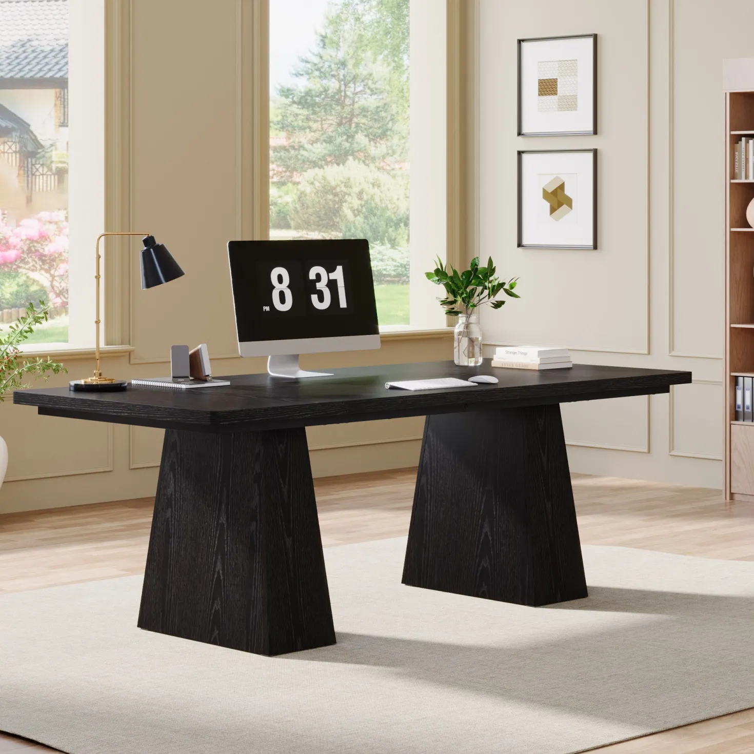 63" Executive Desk, Modern Office Computer Desk Workstations