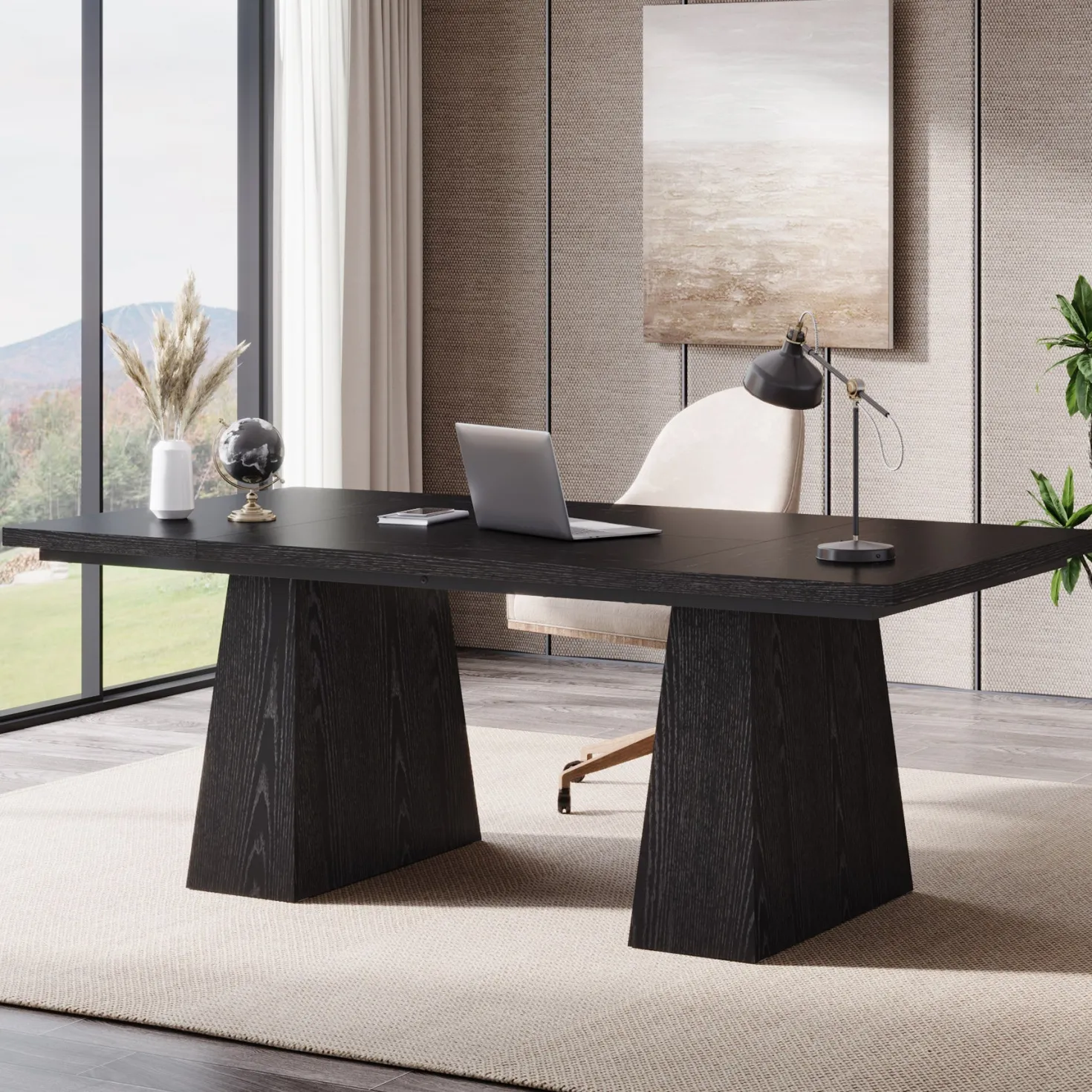 63" Executive Desk, Modern Office Computer Desk Workstations