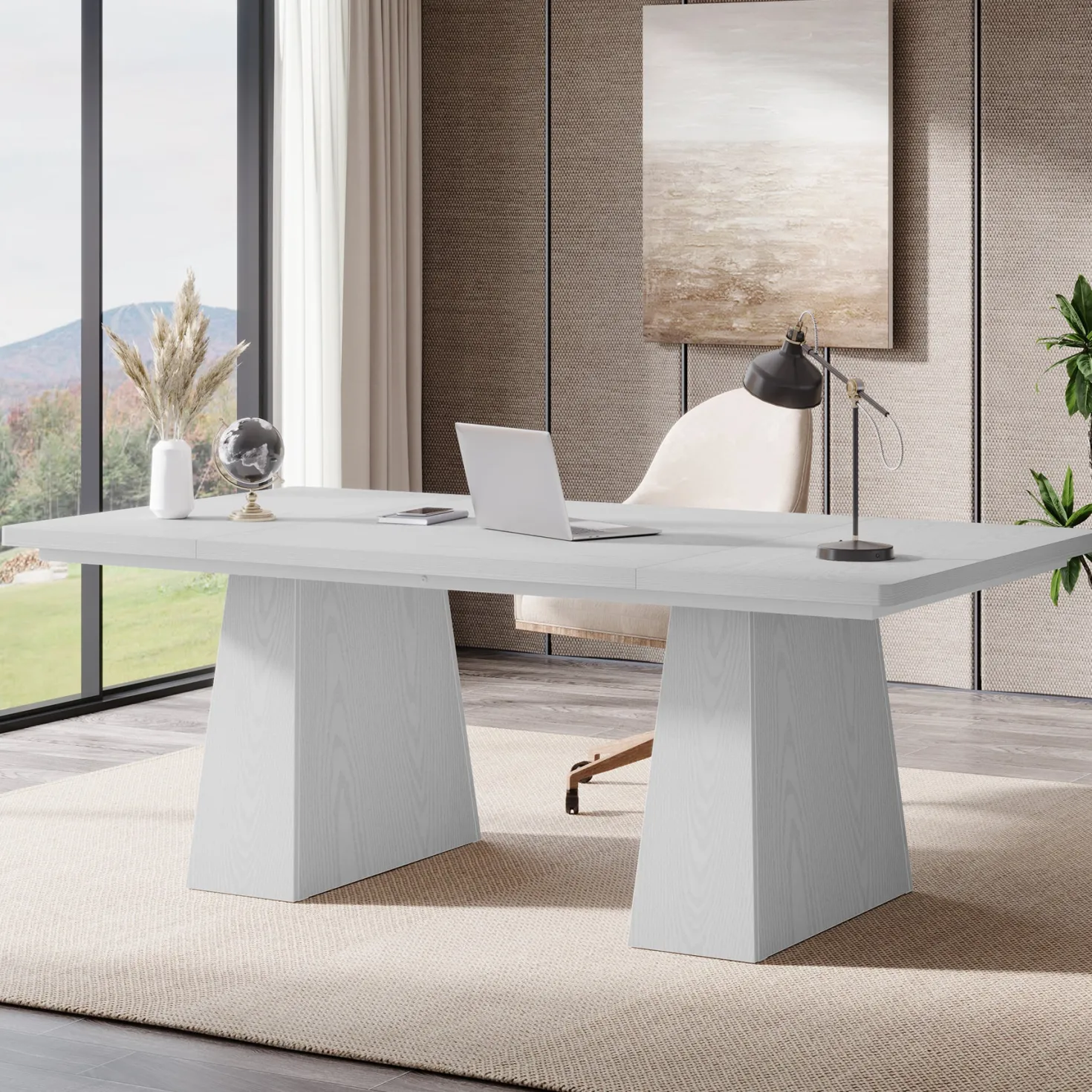 63" Executive Desk, Modern Office Computer Desk Workstations