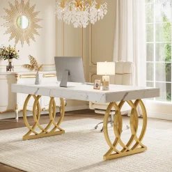 63" Executive Desk, Modern Office Computer Desk with Luxury Design