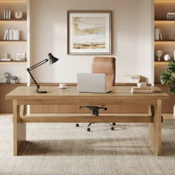 63" Executive Desk, Office Computer Desk Conference Table with Sturdy Legs