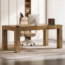 63" Executive Desk, Office Computer Desk with Thick Desktop
