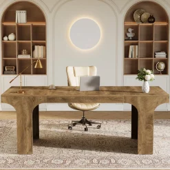 70.87" Executive Desk, Simple Computer Desk Conference Table for 6-8