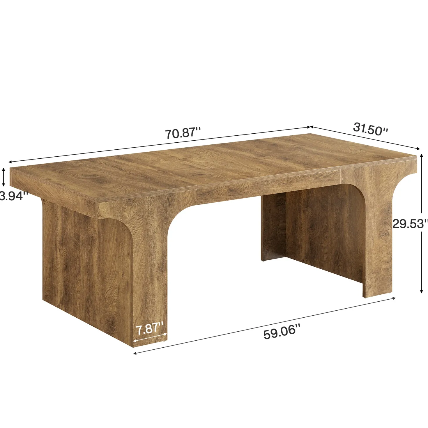 70.87" Executive Desk, Simple Computer Desk Conference Table for 6-8