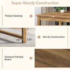 63" Executive Desk, Sturdy Home Office Computer Desk Writing Table