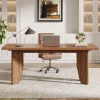 63" Executive Desk, Wooden Office Computer Desk Writing Table with Sturdy Legs
