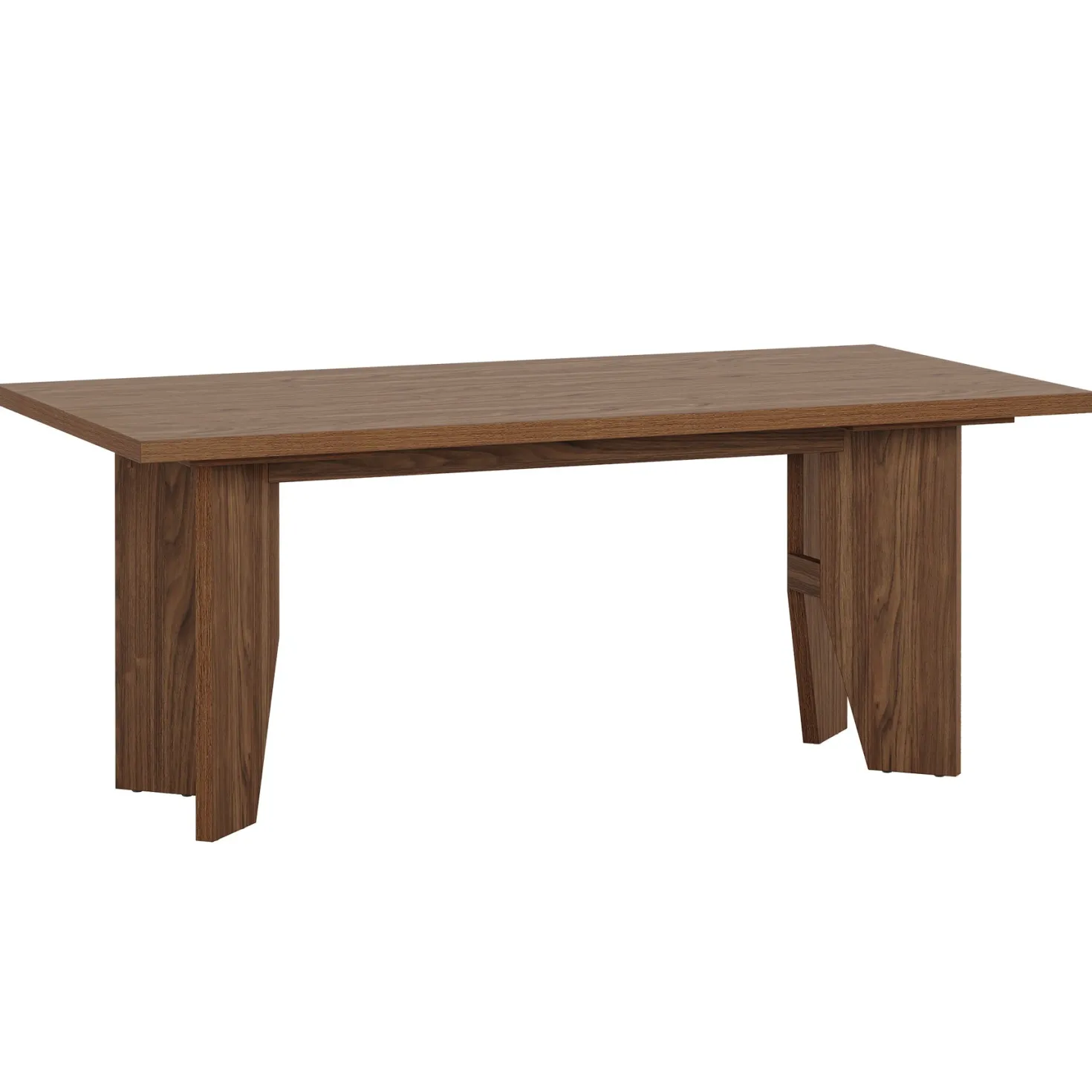63" Executive Desk, Wooden Office Computer Desk Writing Table with Sturdy Legs