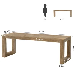 78.7" Executive Double Desks, Large Home Office Computer Writing Table