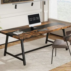 70.86" Executive Office Desk with Large Tabletop, Modern Computer Desk