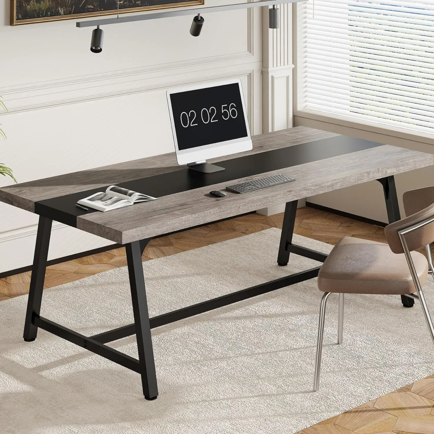 70.86" Executive Office Desk with Large Tabletop, Modern Computer Desk